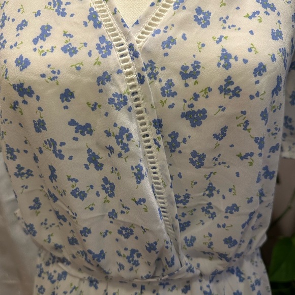 Sienna Sky White and Blue Floral Mini Dress - Picture 5 of 7